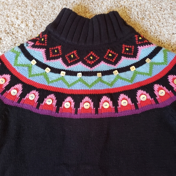 Northern Isles Fair Isles Zip Up Mock Neck Sweater - Picture 7 of 8